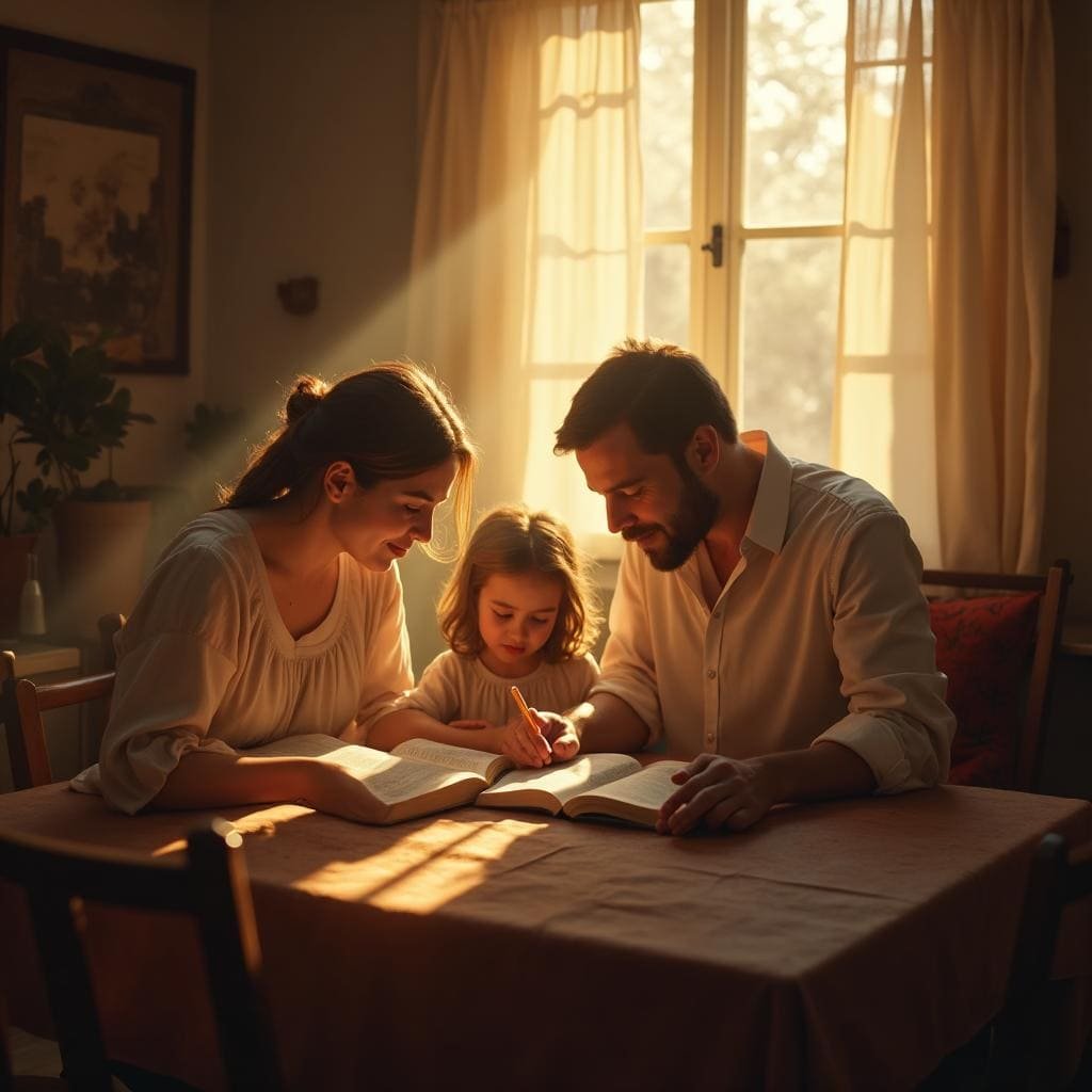 Estudio bíblico en familia